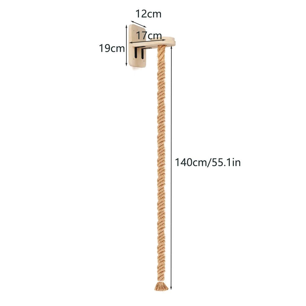 Wall-Mounted Cat Climbing Rope