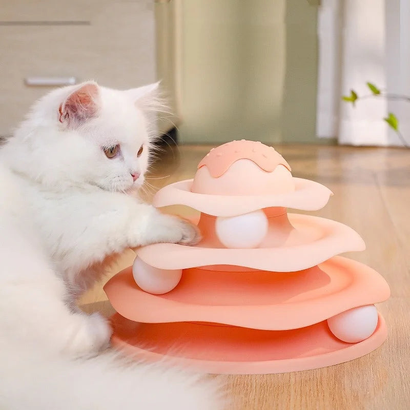 Ball Spinning Cat Toy Rotating Slide Cat