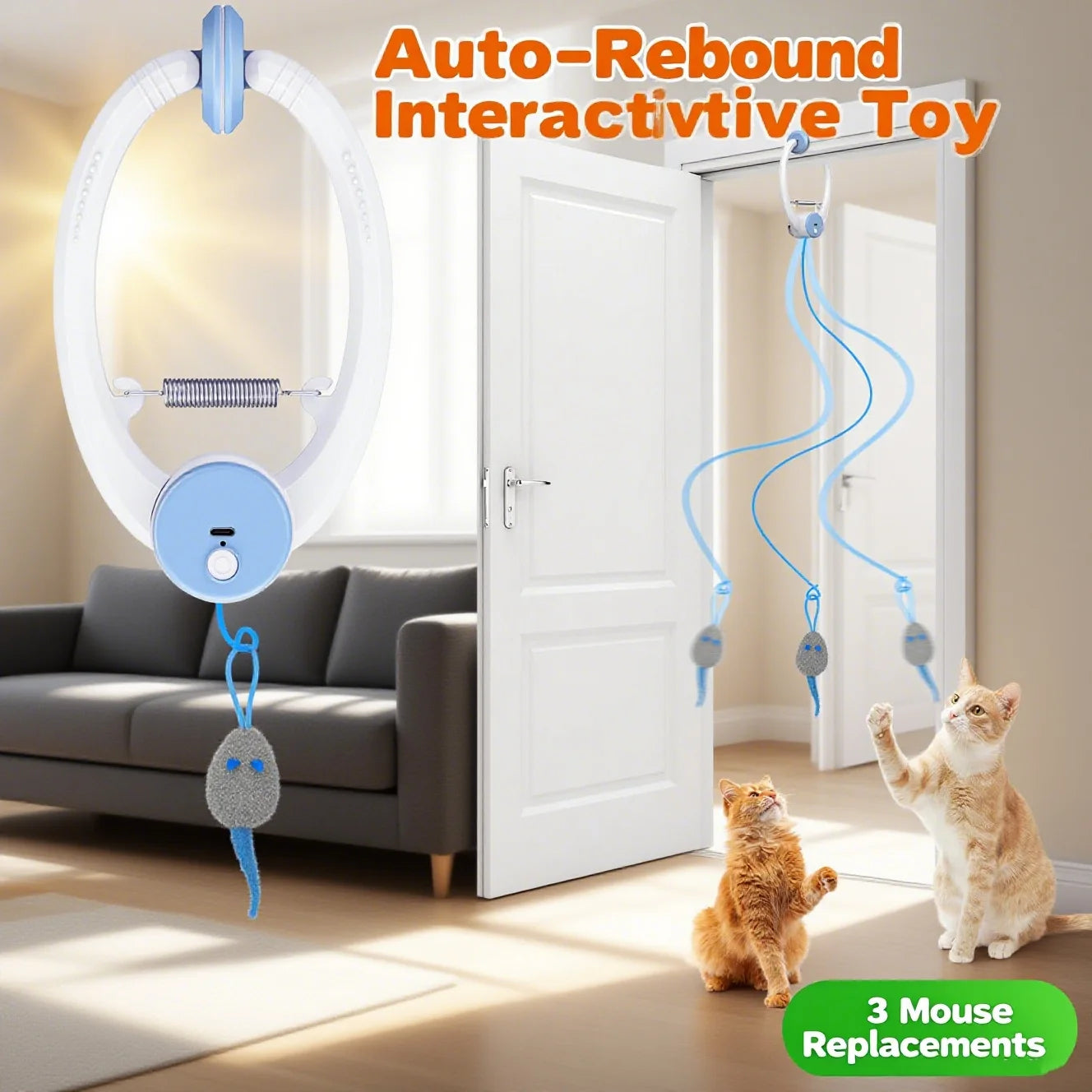 Auto-Rebound Hanging Cat Toy