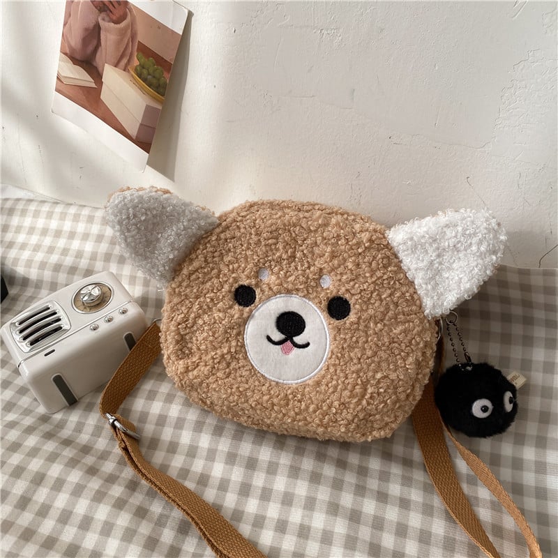 Japanese Style Kawaii Bag Women Cartoon Plush Shoulder Bag For Women