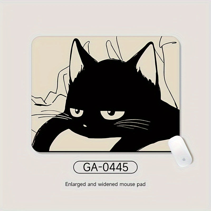 Adorable Black Cat Mouse Pad