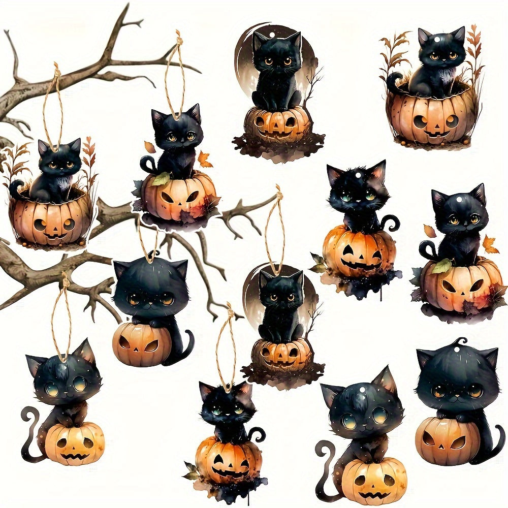 6pcs Halloween Black Cat