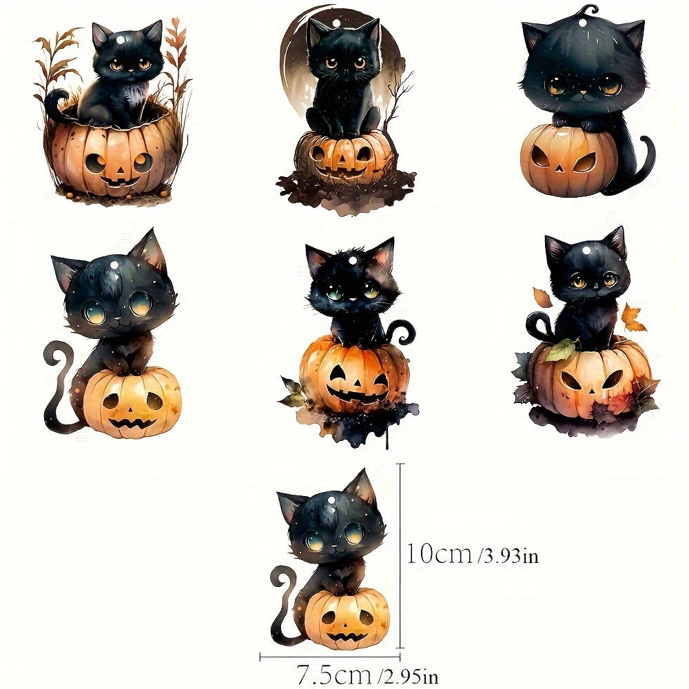 6pcs Halloween Black Cat