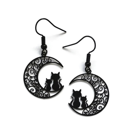 Cute Black Cat Earrings