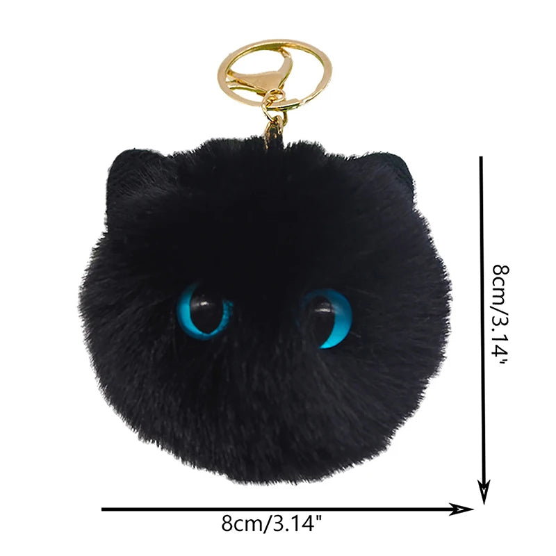 Black Plush Cat Keyring