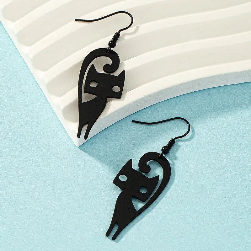 Cute Small Black Cat Earring