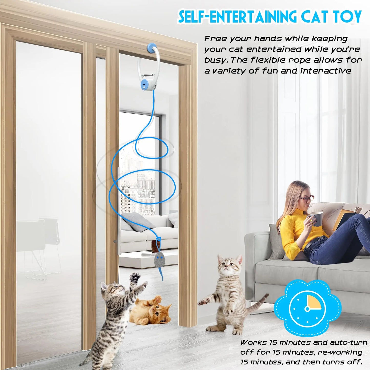 Auto-Rebound Hanging Cat Toy