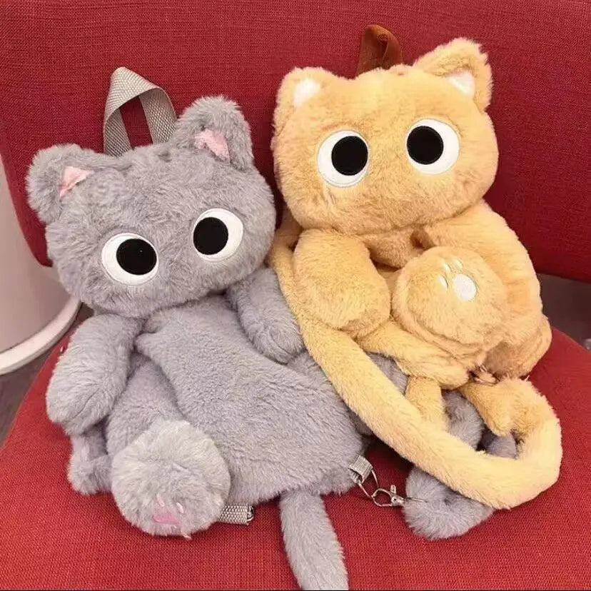 Big Eyes Cat Plush Toy Backpack