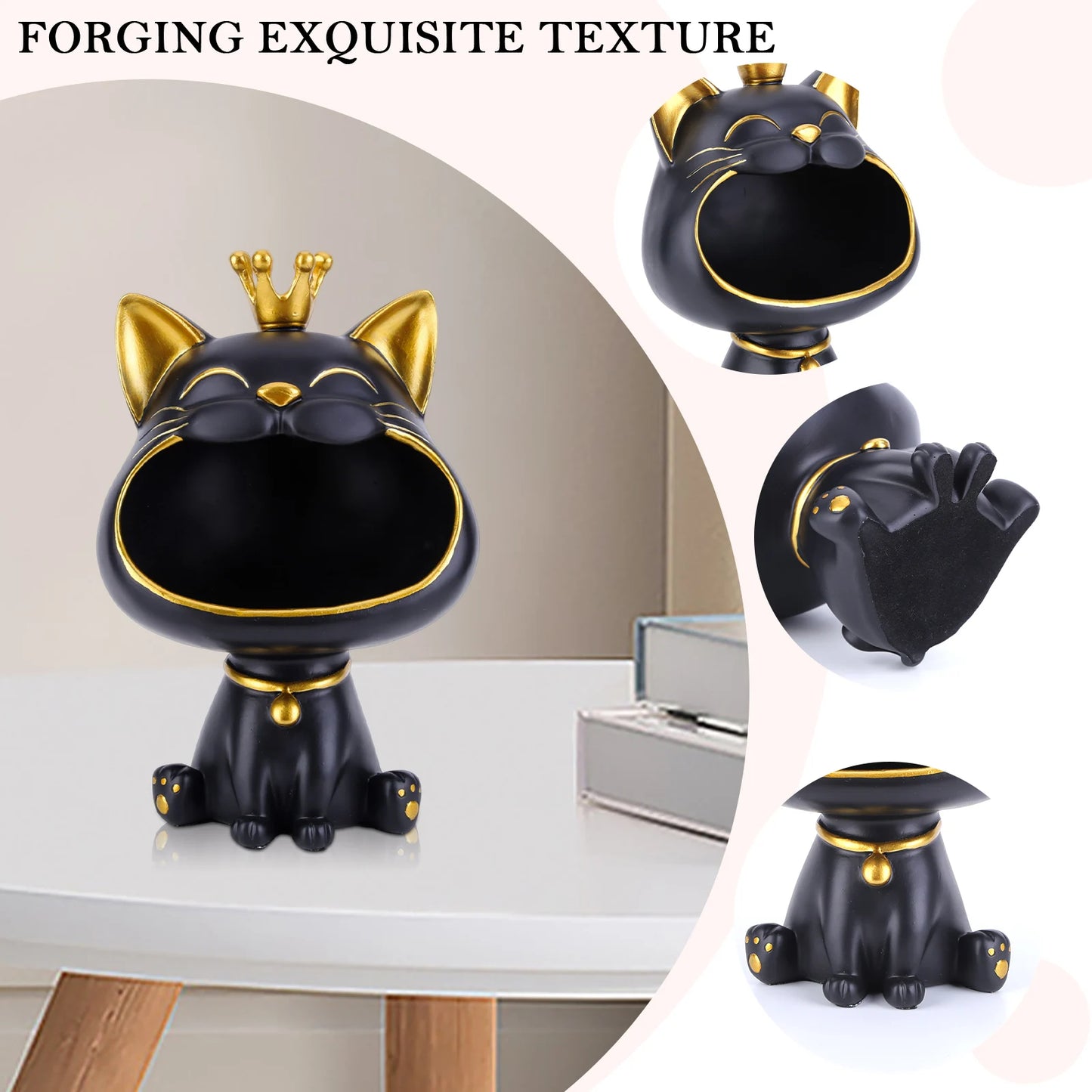 Cat Figurine Storage Box