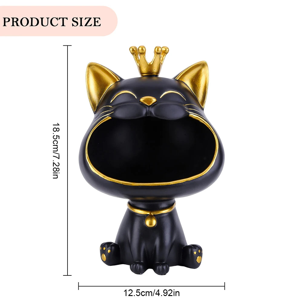 Cat Figurine Storage Box