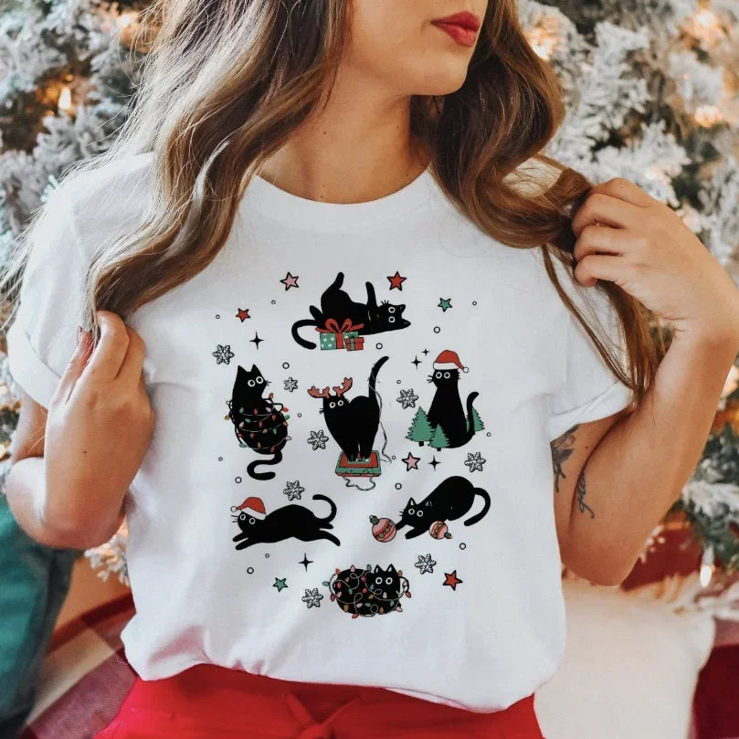 Christmas Black Cat Santa Hat