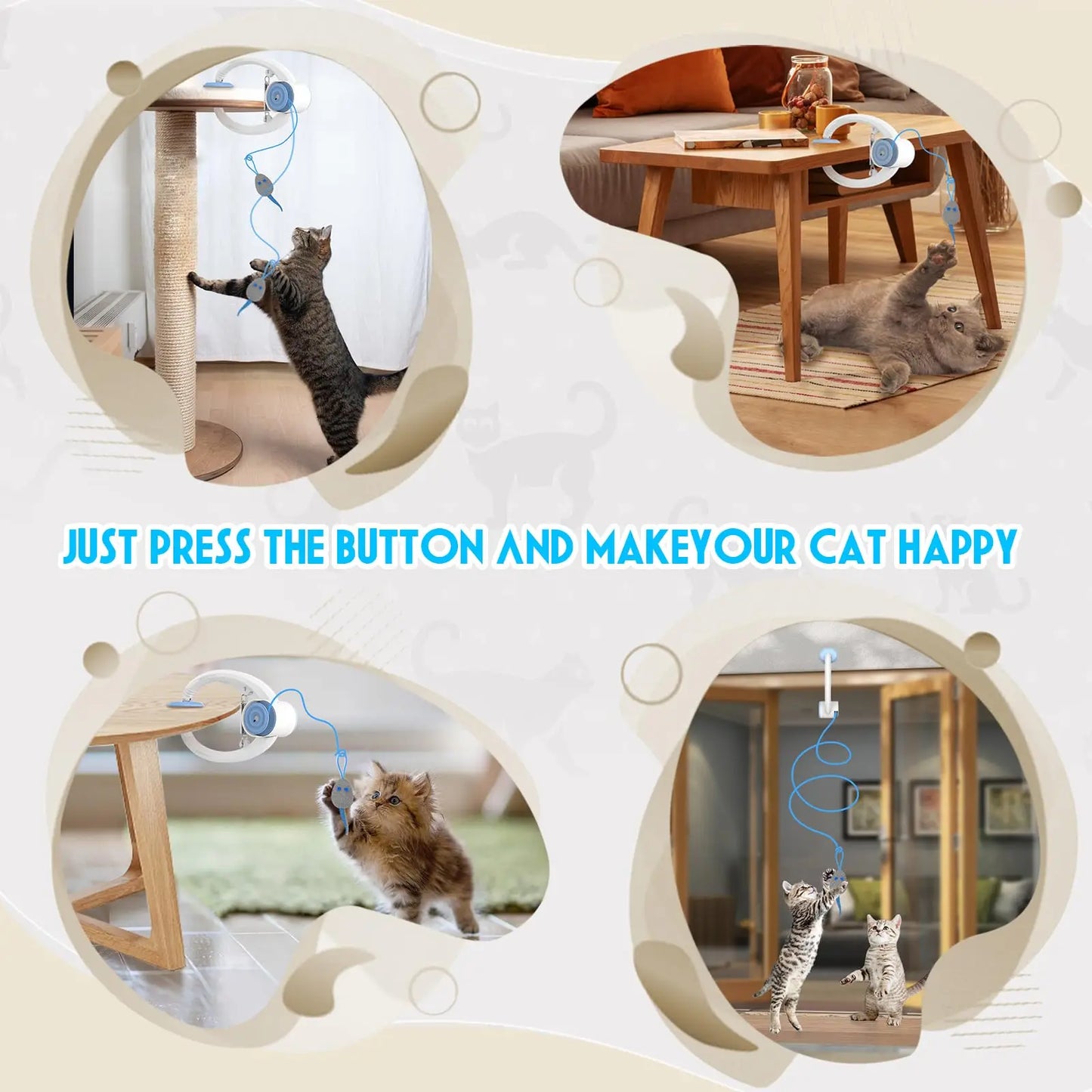 Auto-Rebound Hanging Cat Toy