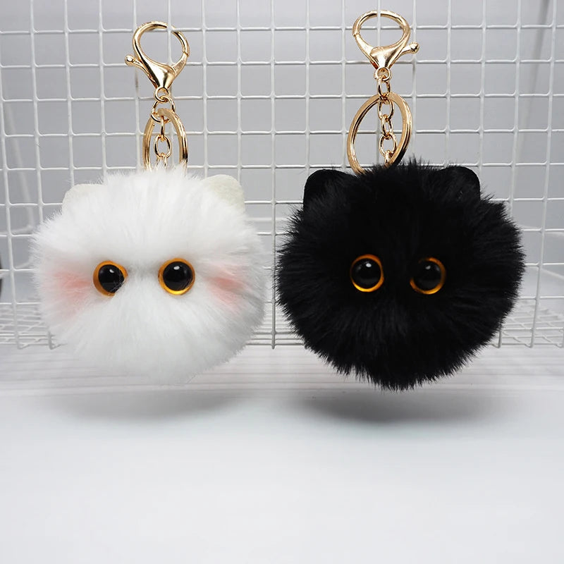 Black Plush Cat Keyring