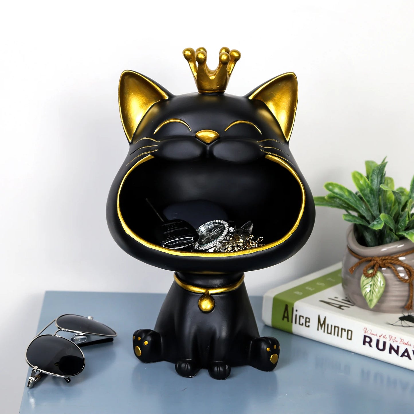 Cat Figurine Storage Box