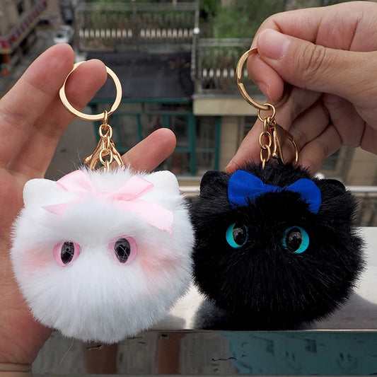 Black Plush Cat Keyring