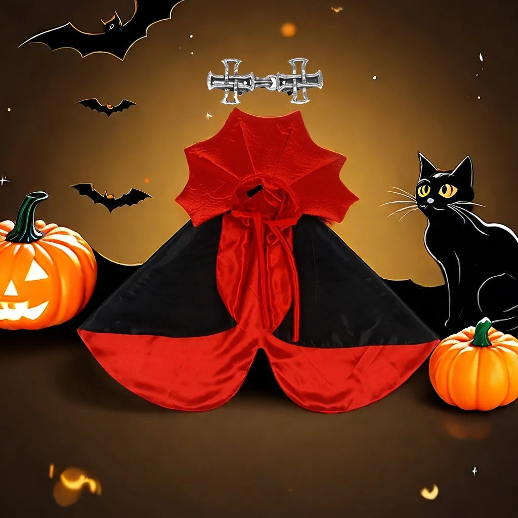 Spooky Halloween Vampire Couture for Cats