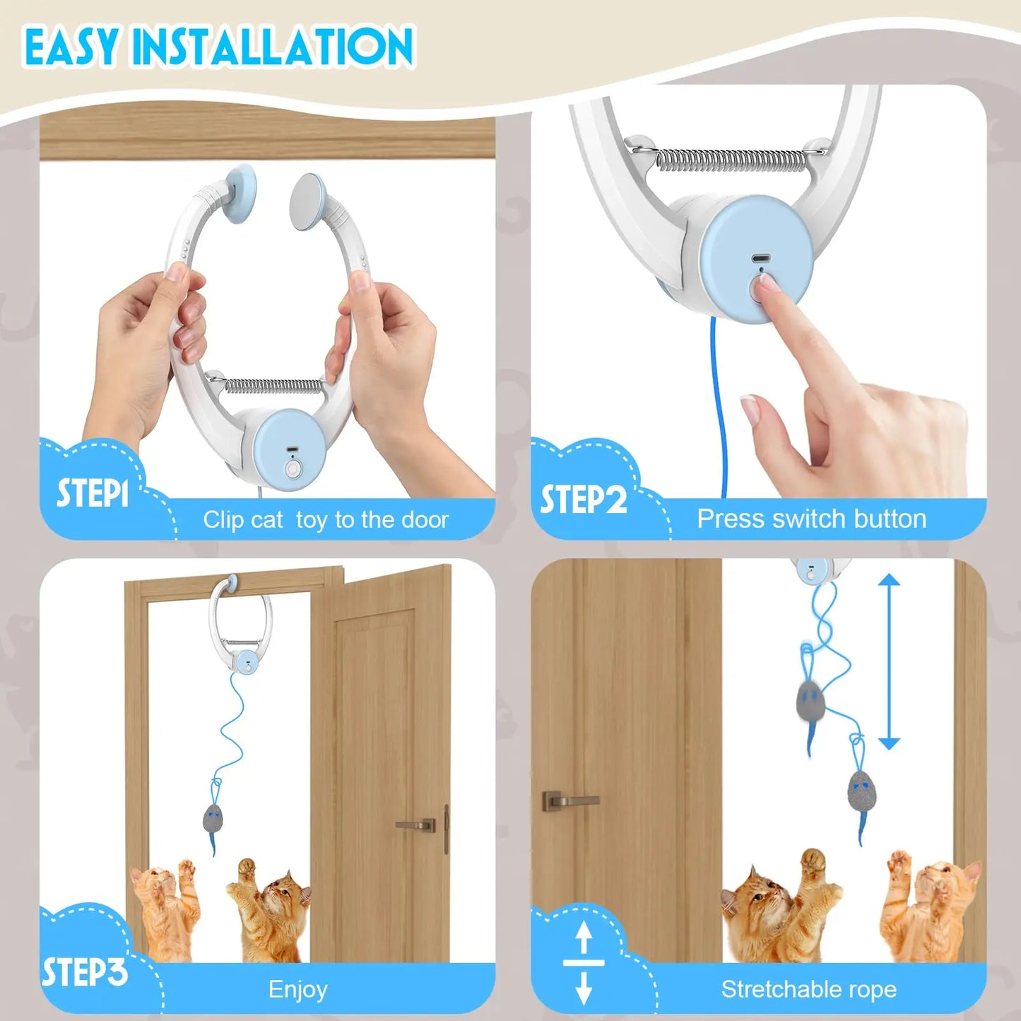 Auto-Rebound Hanging Cat Toy