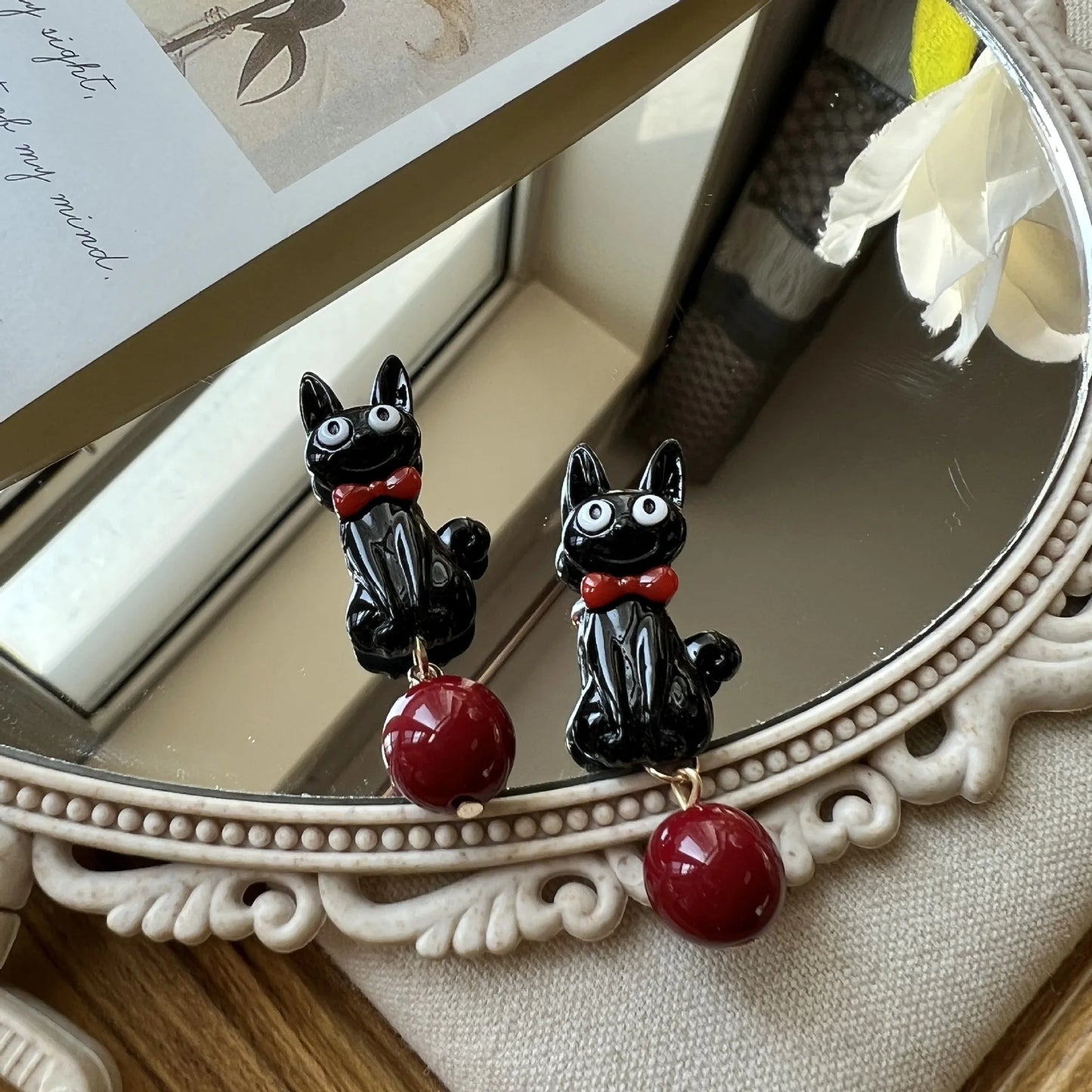 Sweet  Black Cat Earrings