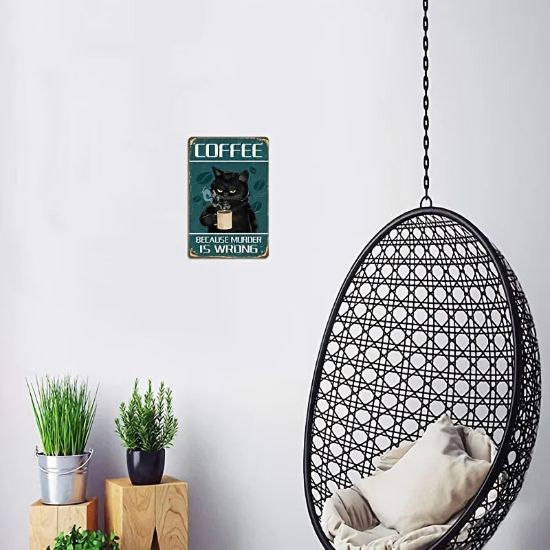Coffee Because Murder Is Wrong Wall Art