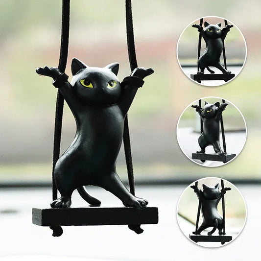 Cute Black Cat Car Pendant