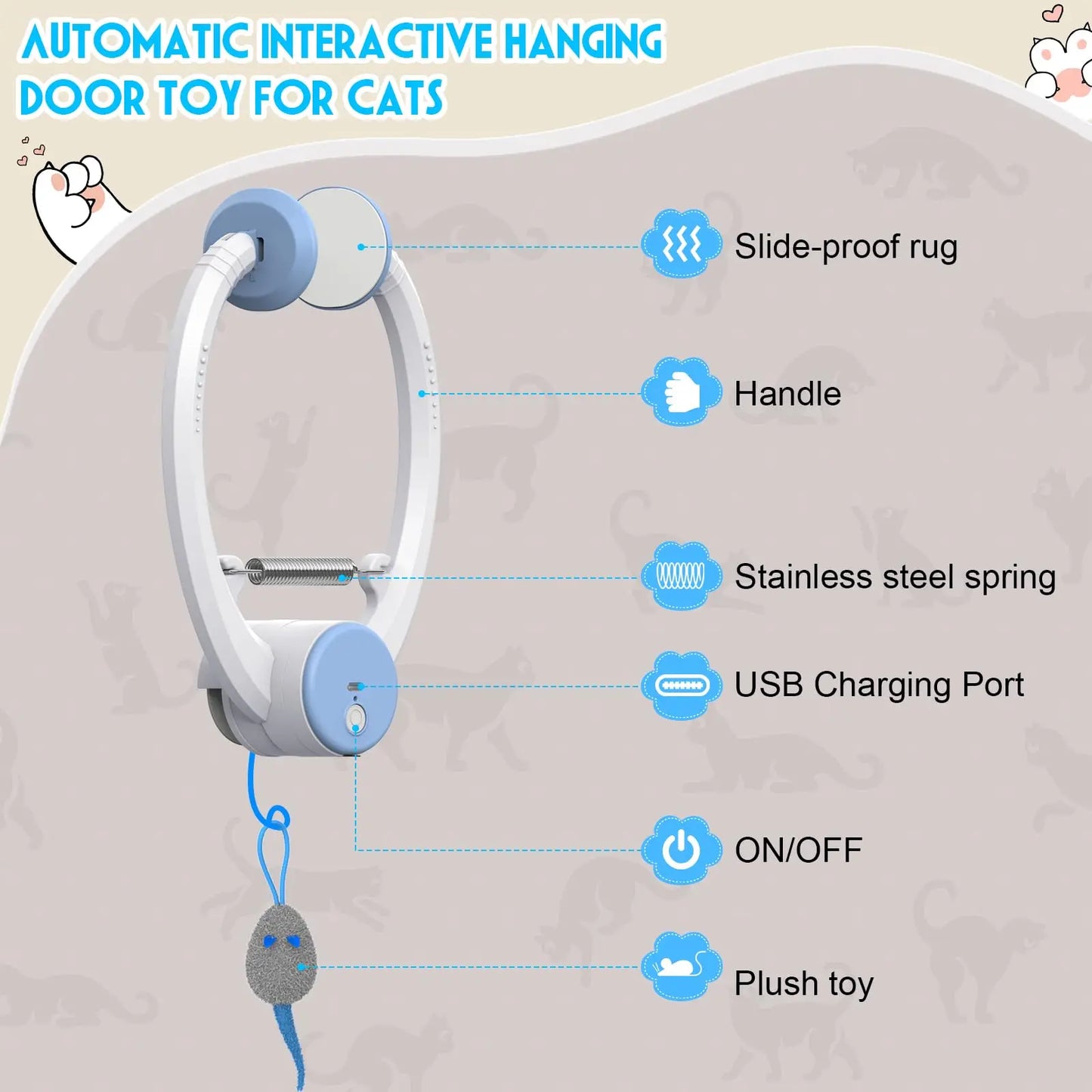 Auto-Rebound Hanging Cat Toy